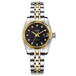 Classic Simple Drill Point Perspective Window Calendar Waterproof Steel Band Ladies Watch-YBN-01 - Image 4