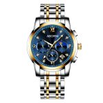 Multifunctional three-eye six-needle quartz watch, fashion business calendar men's watch-YBN-05