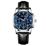 Multifunctional three-eye six-needle quartz watch, fashion business calendar men's watch-YBN-05 - Image 10