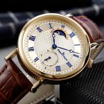 Men's watch sun, moon and stars genuine leather strap men's watch - Image 3