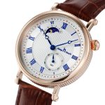 Men's watch sun, moon and stars genuine leather strap men's watch - Image 5