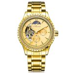 Mechanical watch luminous men's watch waterproof steel belt hollow automatic mechanical watch male-YBN-12