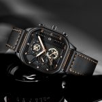 Square Watch Large Dial Waterproof Luminous Quartz Strap Calendar Chronograph Men's Watch-YBN-04 - Image 2