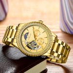 Mechanical watch luminous men's watch waterproof steel belt hollow automatic mechanical watch male-YBN-12 - Image 4