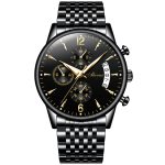 Three-eye six-needle fashion men's watch, calendar business watch-YBN-09