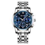Multifunctional three-eye six-needle quartz watch, fashion business calendar men's watch-YBN-05 - Image 4