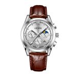 Three-eye six-needle calendar multifunctional quartz watch, waterproof business men's watch-YBN-02 - Image 4