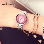 Simple Small Fresh Casual Diamond Bracelet Watch Waterproof Ladies Watch-KIT-08 - Image 3