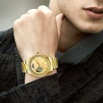 Mechanical watch luminous men's watch waterproof steel belt hollow automatic mechanical watch male-YBN-12 - Image 5