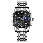 Multifunctional three-eye six-needle quartz watch, fashion business calendar men's watch-YBN-05 - Image 5