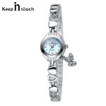 Waterproof Quartz Watch Heart Pendant Ladies Bracelet-KIT-13 - Image 6
