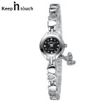 Waterproof Quartz Watch Heart Pendant Ladies Bracelet-KIT-13