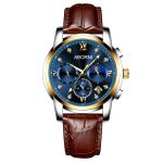 Multifunctional three-eye six-needle quartz watch, fashion business calendar men's watch-YBN-05 - Image 7