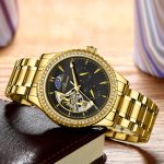 Mechanical watch luminous men's watch waterproof steel belt hollow automatic mechanical watch male-YBN-12 - Image 7