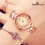 Simple Small Fresh Casual Diamond Bracelet Watch Waterproof Ladies Watch-KIT-08 - Image 5
