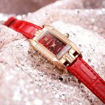 Small green watch fashion temperament elegant ladies watch waterproof diamond square quartz watch-YBN-33 - Image 5