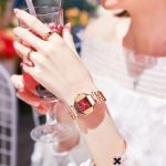 Rhombus Ladies Watch Exquisite Small Waterproof Fashionable Quartz Watch-YBN-22 - Image 2
