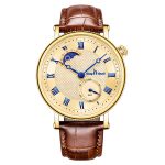 Men's watch sun, moon and stars genuine leather strap men's watch - Image 6