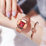 Rhombus Ladies Watch Exquisite Small Waterproof Fashionable Quartz Watch-YBN-22 - Image 5